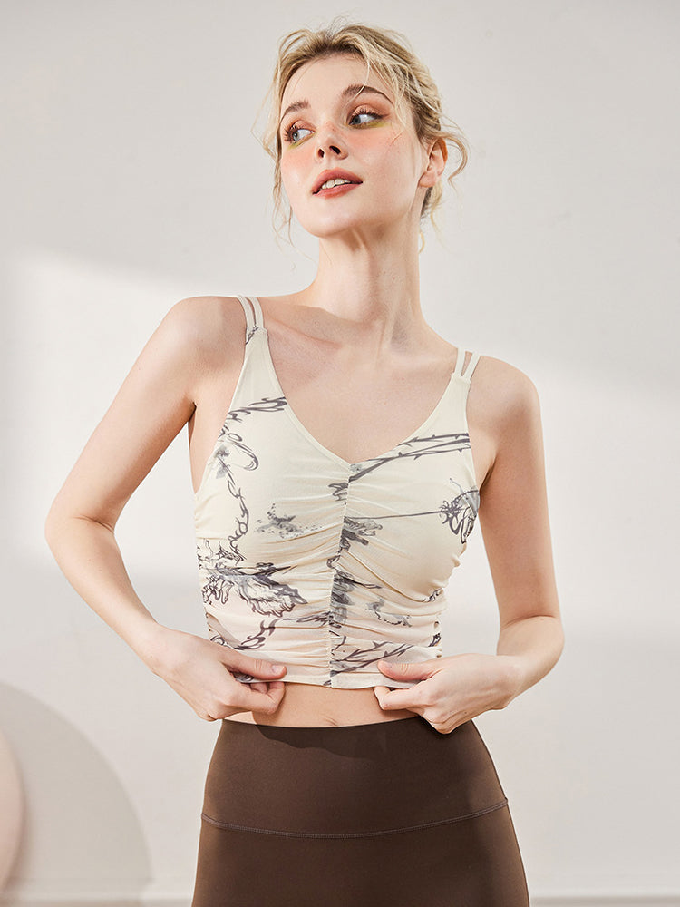 タイダイ柄 ギャザー入り スポーツブラ – ONEARTS