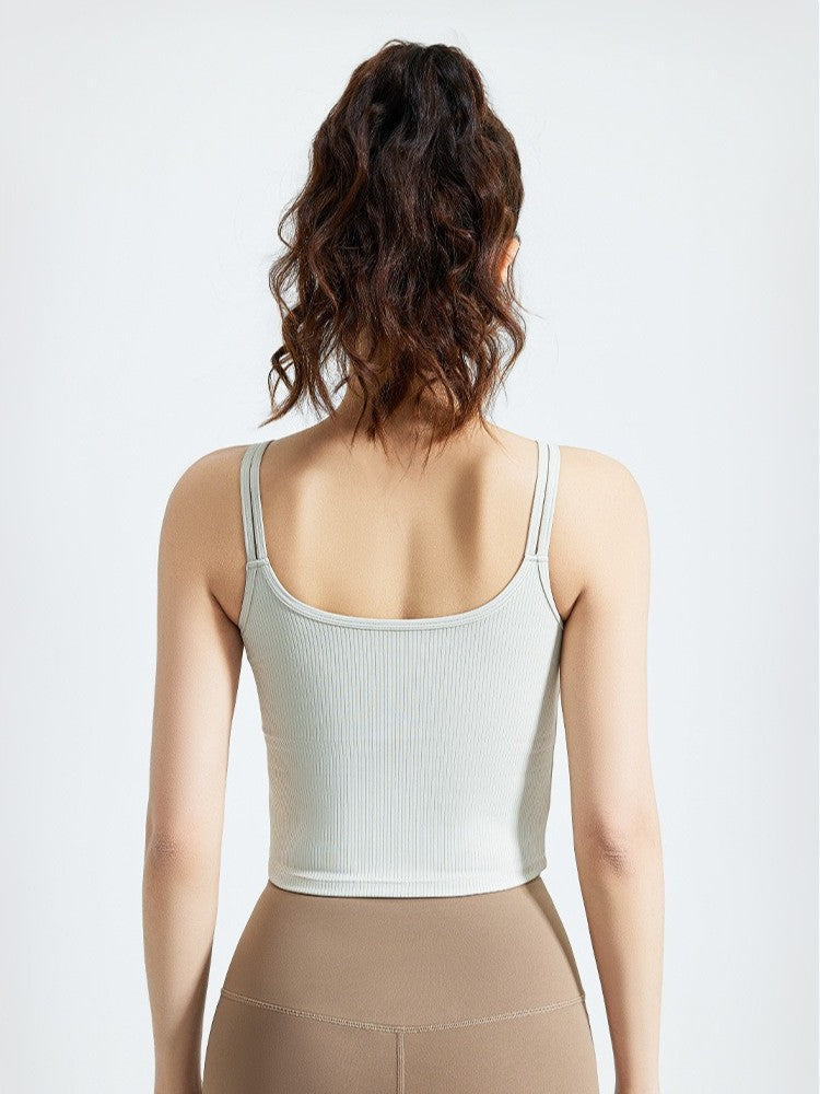 新作 【SUKALA】ダブルストラップリブロゴタンクトップ ブラック M