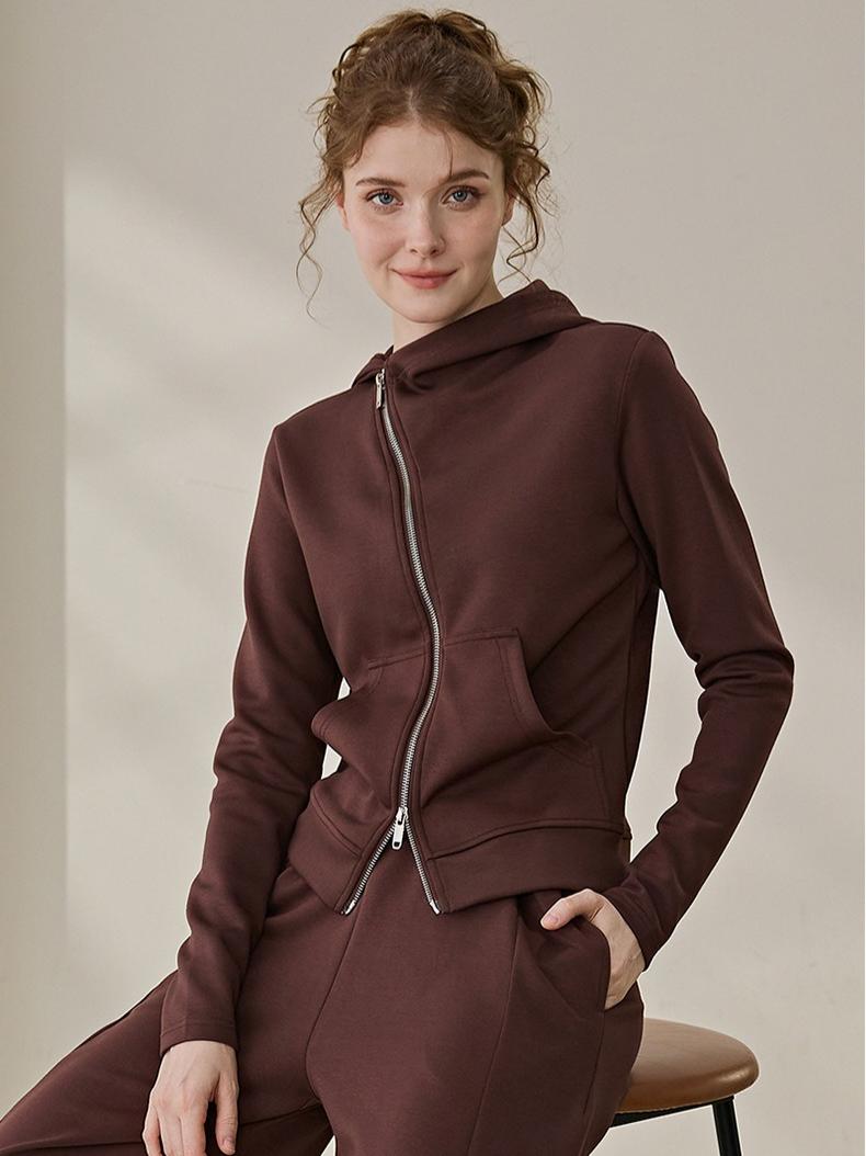 非対称ジップアップ 厚手 フード付きパーカー – ONEARTS