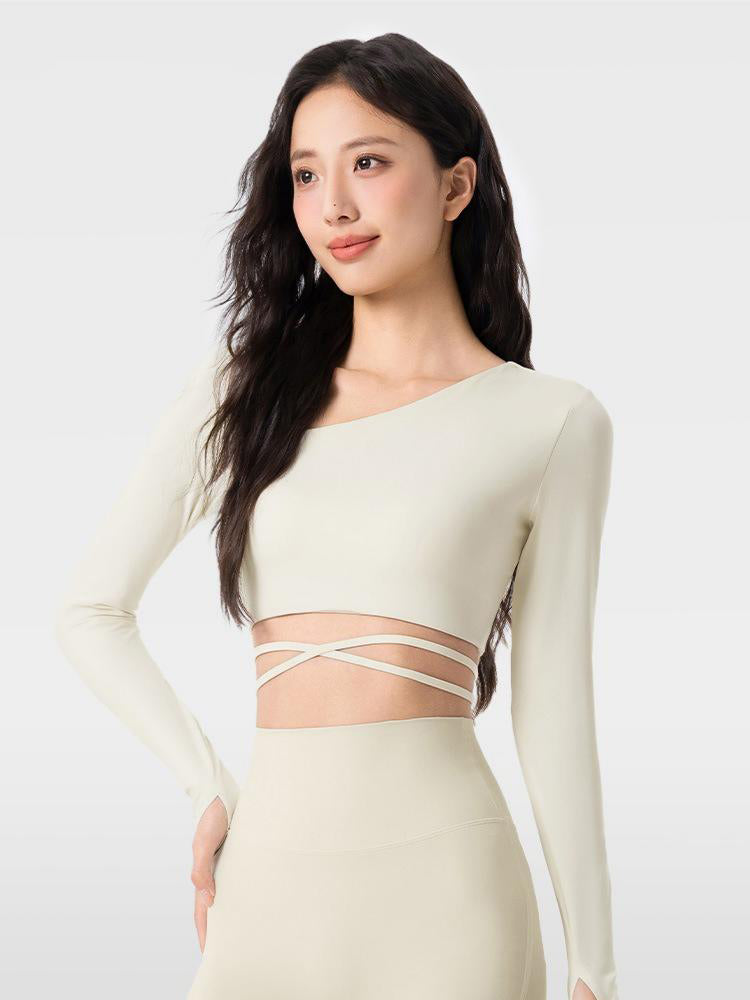 不規則ネック長袖 裾リボン付き – ONEARTS