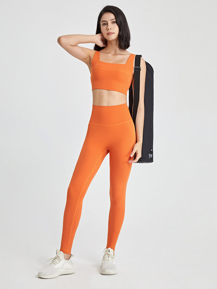 alo yoga オレンジ ヨガウェア セット alo yoga オレンジ ヨガウェア